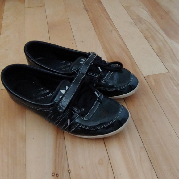 Adidas black and grey logo ballerina size 6 - Picture 3 of 4
